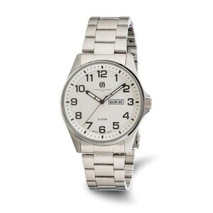 Kazi Luxury Charles Hubert Stainless Steel White Dial Watch
